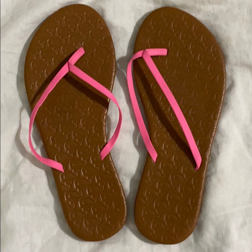 Vineyard Vines pink leather sandals